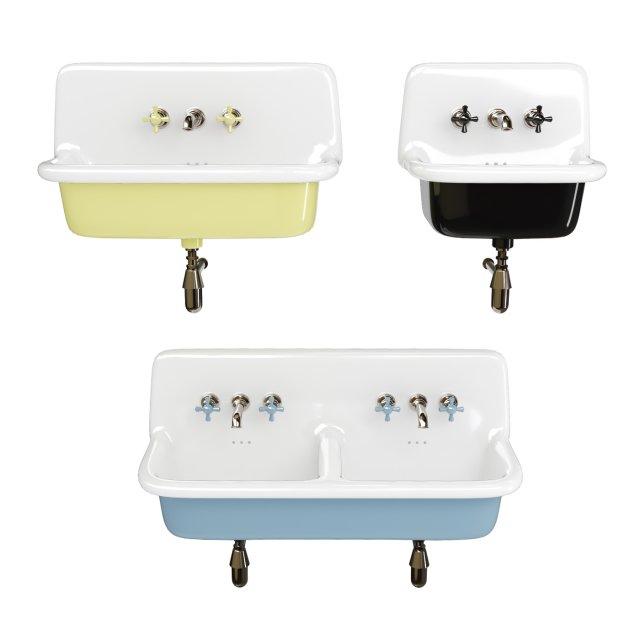 The Water Monopoly Rockwell Washbasins Modello 3D .c4d .max .obj .3ds .fbx .stl .blend