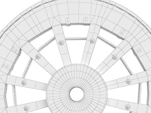 Antique wheel 3D Model