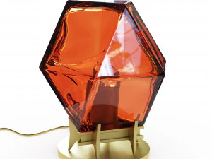 Candeeiro Welles Candeeiro de mesa duplo de vidro soprado Modelo 3D