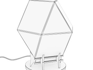 Lamp Welles Double Blown Glass Desk Lamp Modèle 3D