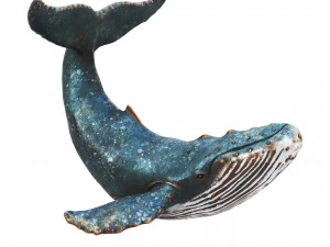 Brązowy wieloryb Model 3D