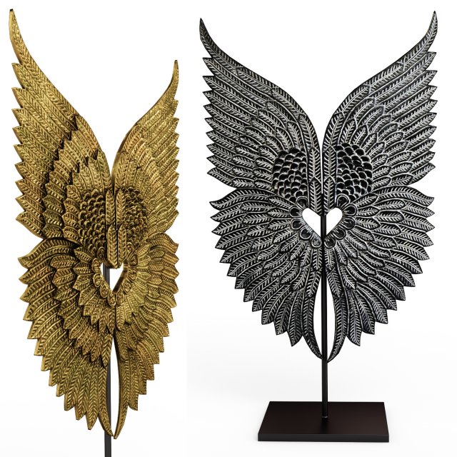 Angel wings 3D Модель .c4d .max .obj .3ds .fbx .stl .blend 