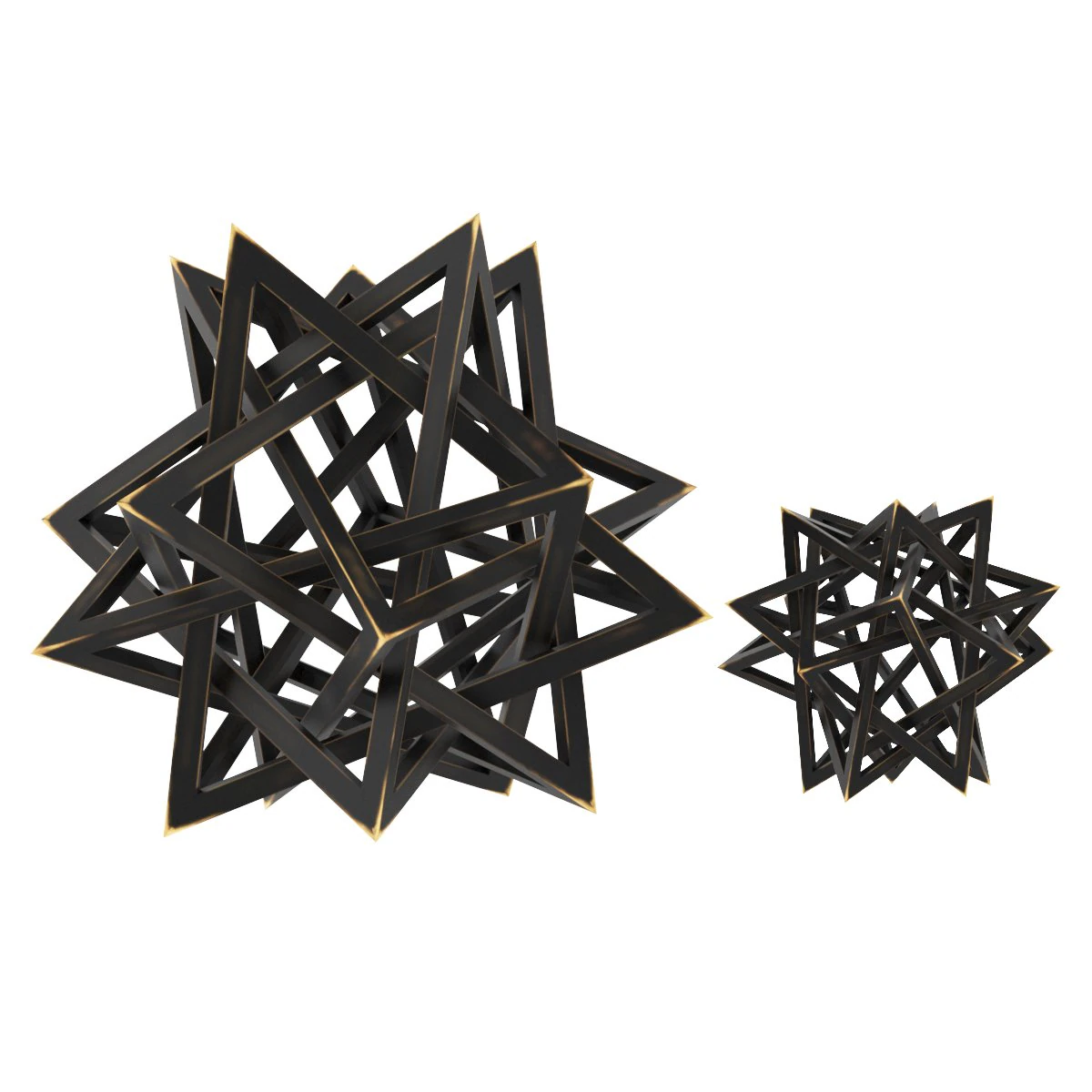 Wood Star Maquette 3D Model .c4d .max .obj .3ds .fbx .stl .blend