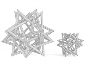 Wood Star Maquette 3D Model