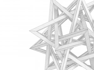 Wood Star Maquette 3D Model