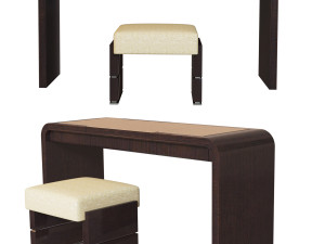 Writing desk and chair 3D Model