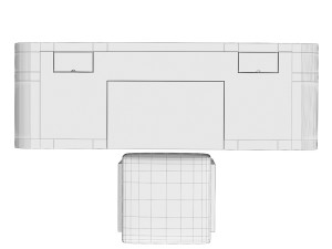 Writing desk and chair 3D 모델