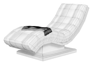 Yacht Lounge Chaise 3D Model