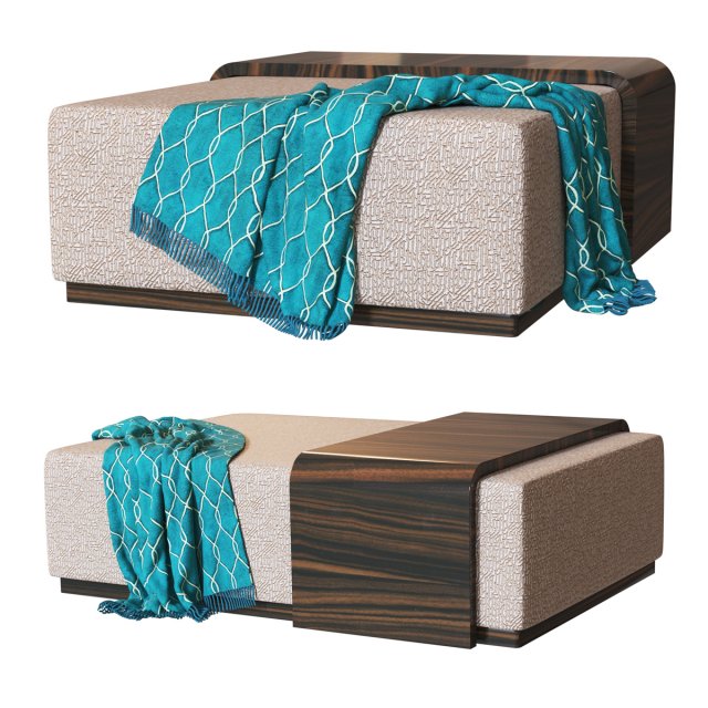 Ottoman LOUNGE Ottoman Coffee Table 3D 모델 .c4d .max .obj .3ds .fbx .stl .blend 
