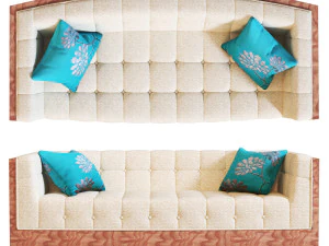 Divano lounge in palissandro Modello 3D