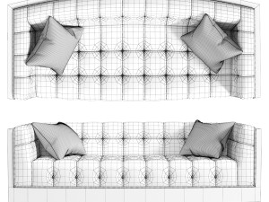 Lounge Rosewood sofa 3D Model