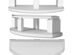 Yacht tv table 3D Model