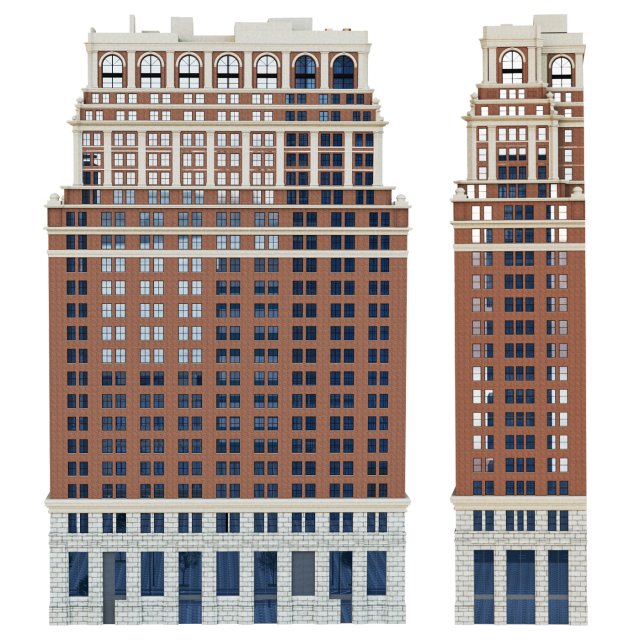 Building 44 Wall Street New York Modèle 3D .c4d .max .obj .3ds .fbx .stl .blend 