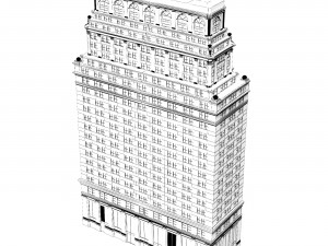 Building 44 Wall Street New York Modèle 3D