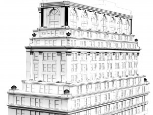 Building 44 Wall Street New York Modèle 3D