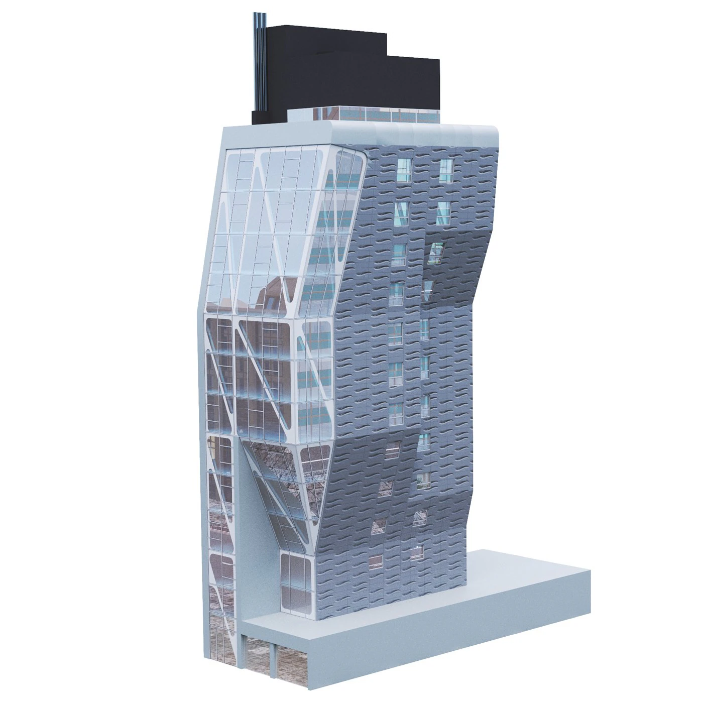 Building 515 W 23rd St New York 3D Model .c4d .max .obj .3ds .fbx .stl .blend 