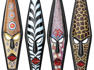 African masks 3D Model