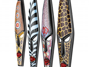African masks Model 3D