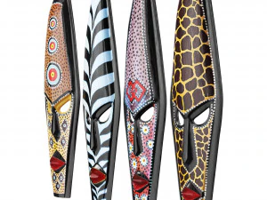 African masks 3D Model