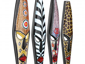 African masks 3D Model