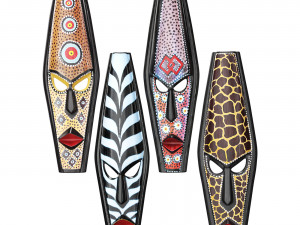 African masks Model 3D