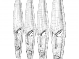 African masks 3D Model