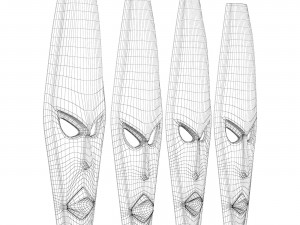 African masks Model 3D