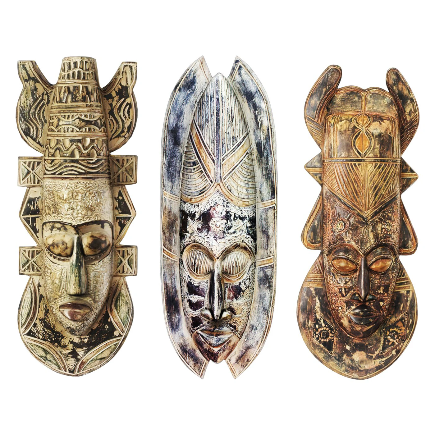African masks 3D Model .c4d .max .obj .3ds .fbx .stl .blend
