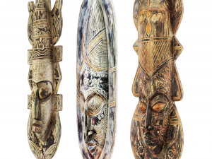 African masks 3D Model