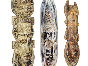 African masks 3D Model
