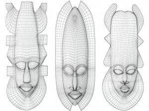 African masks 3D Model