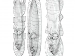 African masks 3D Model