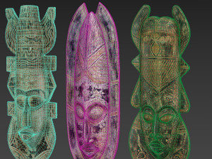 African masks 3D Model