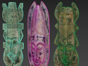 African masks 3D Model