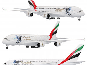 Airbus A380-800 aircraft 3D Модель