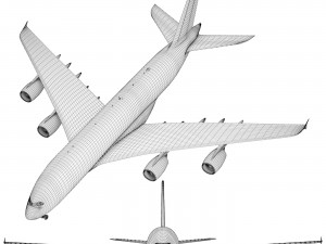 Airbus A380-800 aircraft 3D Model