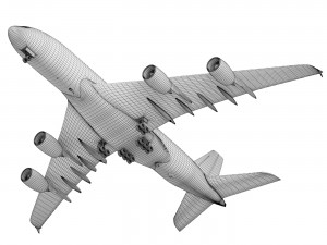 Airbus A380-800 aircraft 3D Model
