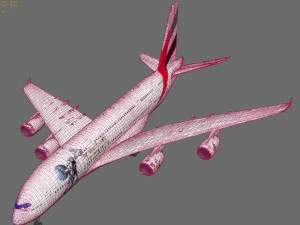 Airbus A380-800 aircraft 3D Model