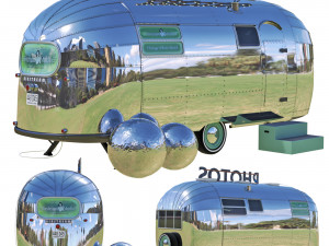 Retro photo studio Airstreamstudio 3D-Modell