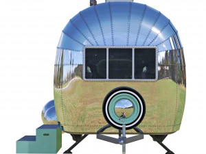 Retro photo studio Airstreamstudio 3D Model