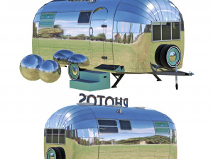 Retro photo studio Airstreamstudio Modello 3D