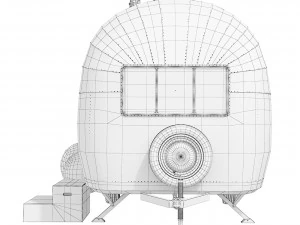Retro photo studio Airstreamstudio 3D Model