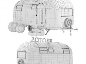 Retro photo studio Airstreamstudio Modello 3D