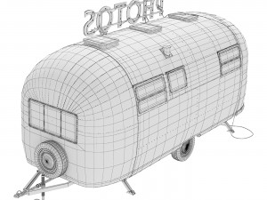 Retro photo studio Airstreamstudio Modello 3D