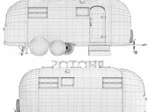 Retro photo studio Airstreamstudio Modello 3D