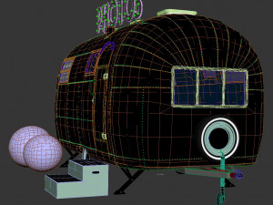 Retro photo studio Airstreamstudio Modello 3D
