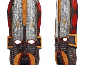 Akan Beauty African Mask 3D मॉडल
