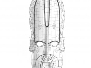 Akan Beauty African Mask 3Dモデル