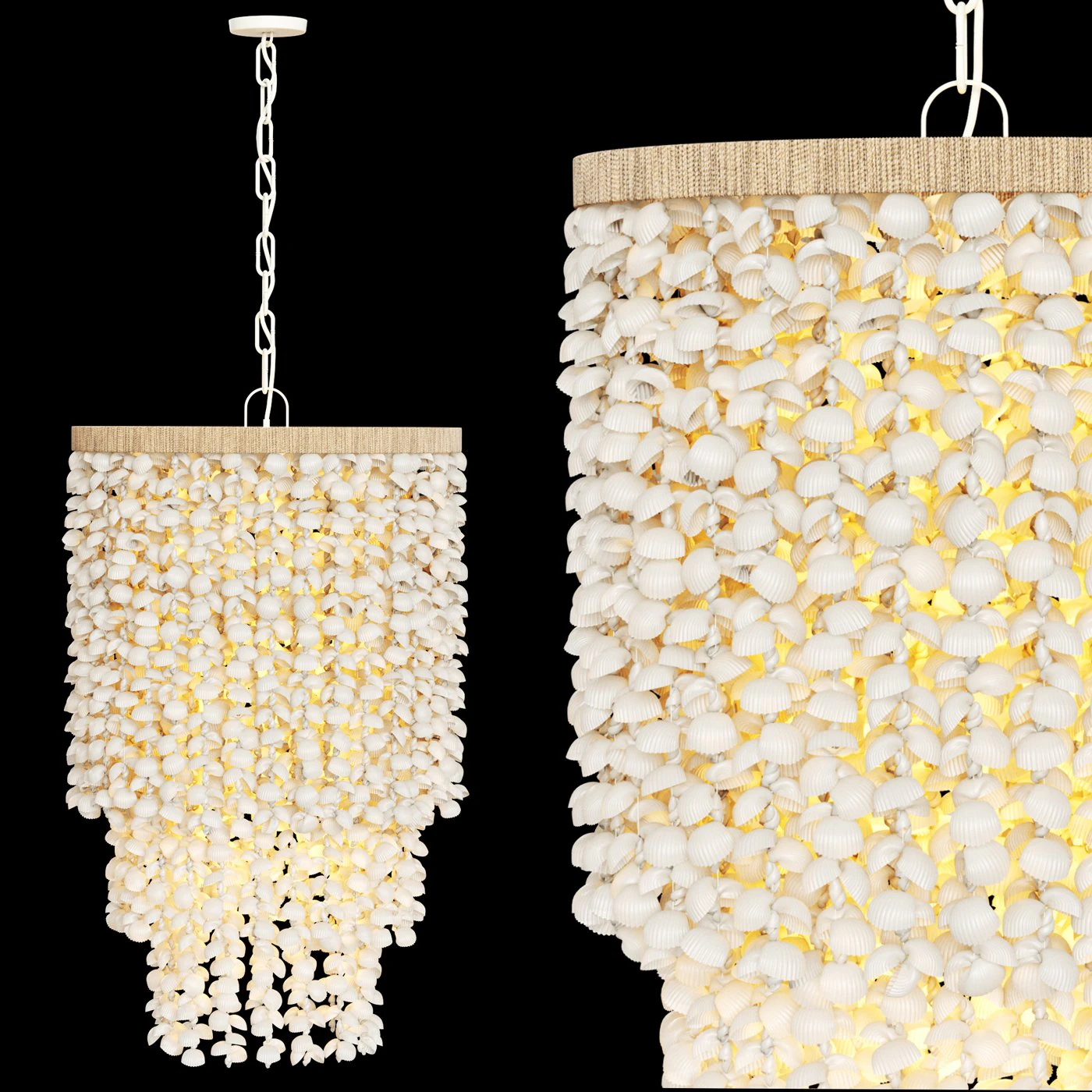 Chandelier Aptos Shell 3D Model .c4d .max .obj .3ds .fbx .stl .blend 
