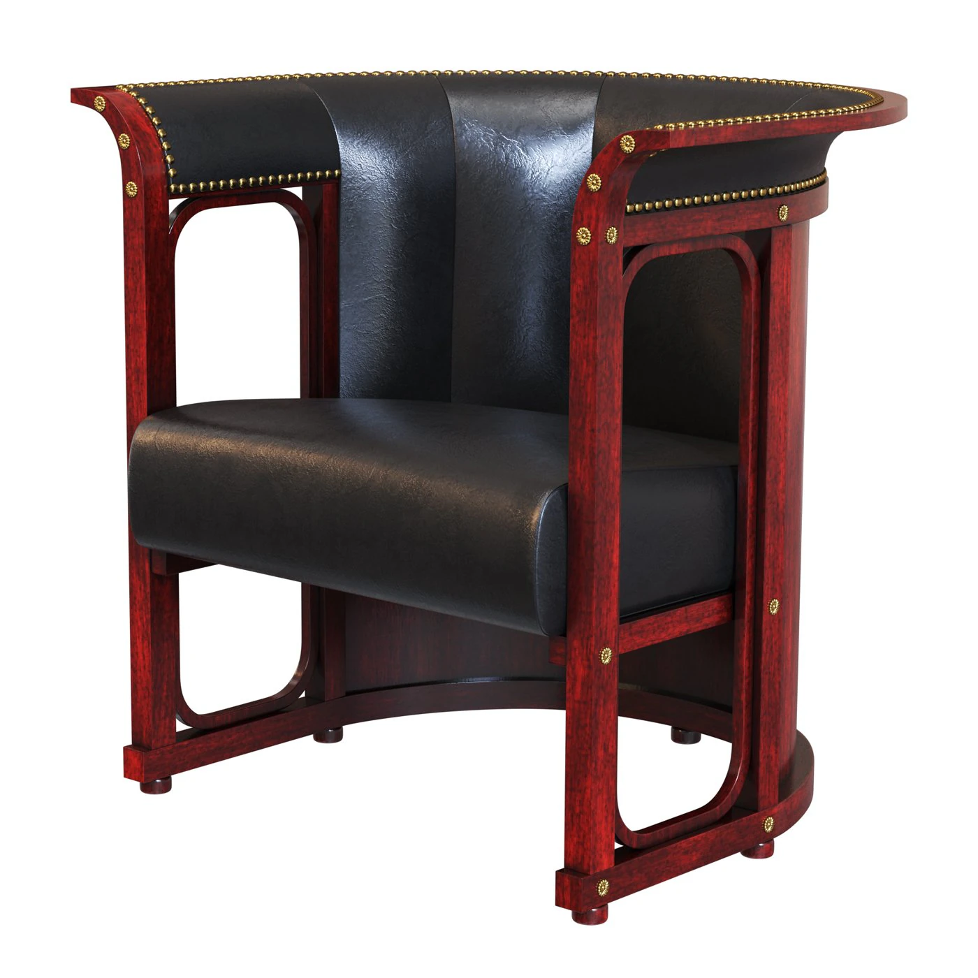 Armchair Josef Hoffmann 3D Model .c4d .max .obj .3ds .fbx .stl .blend 
